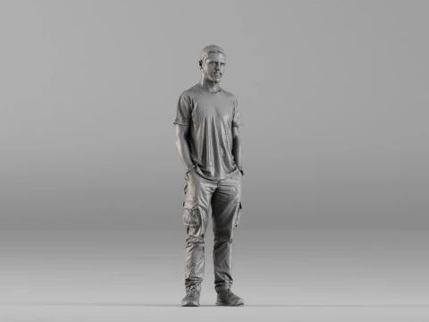 001657 Man in Casual Clothing 3dp 3D Print Model