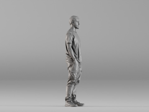 001657 Man in Casual Clothing 3dp 3D Druckmodell