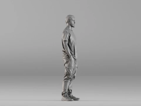 001657 Man in Casual Clothing 3dp 3D Print Model
