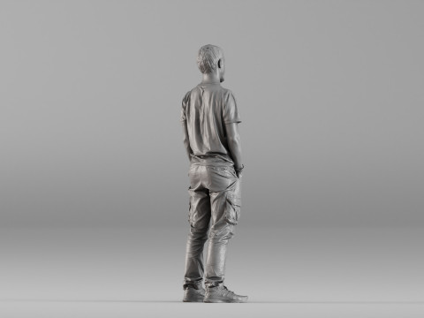 001657 Man in Casual Clothing 3dp 3D Druckmodell