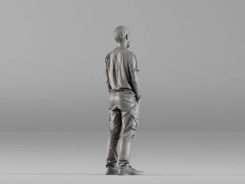 001657 Man in Casual Clothing 3dp 3D Print Model