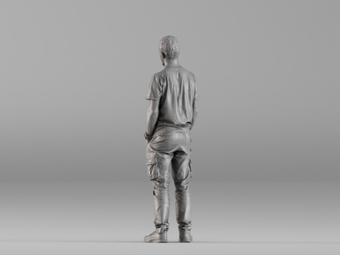 001657 Man in Casual Clothing 3dp 3D Druckmodell