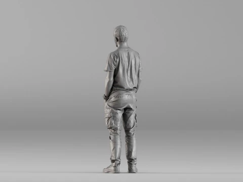 001657 Man in Casual Clothing 3dp 3D Print Model