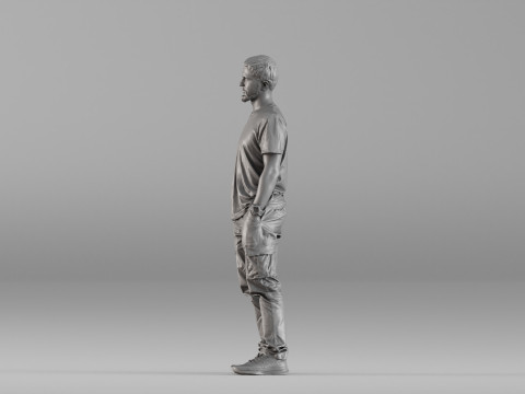 001657 Man in Casual Clothing 3dp 3D Druckmodell