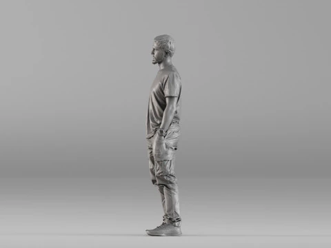 001657 Man in Casual Clothing 3dp 3D Print Model