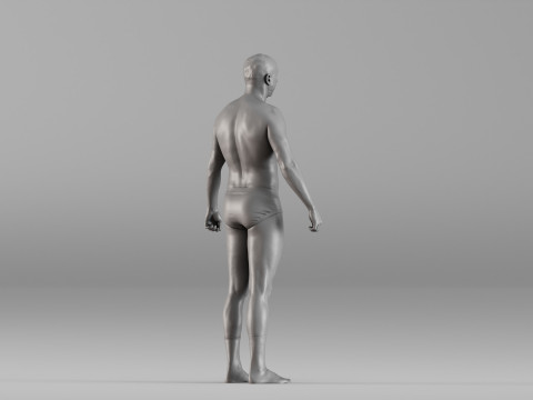 S00115 Male Base Anatomy Scanned Human Body 3D printmodel