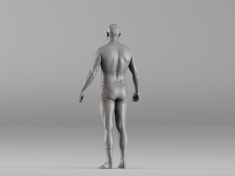 S00115 Male Base Anatomy Scanned Human Body 3D printmodel