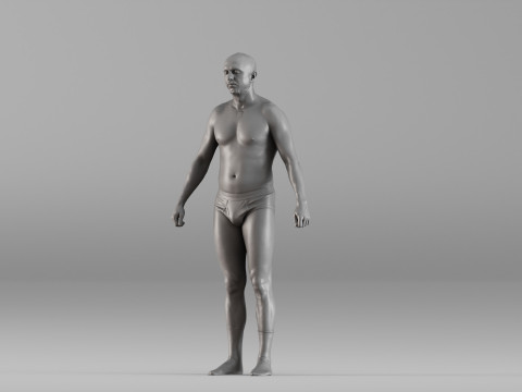 S00115 Male Base Anatomy Scanned Human Body 3D printmodel