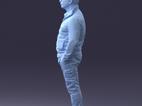 000294 Man in Hoodie and Cargo Pants 1008 3dp 3D Print Model