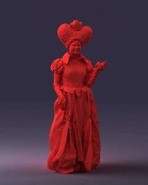 000302 Regina di picche 1101 3dp Modello di stampa 3D .c4d .max .obj .3ds .fbx .stl .blend