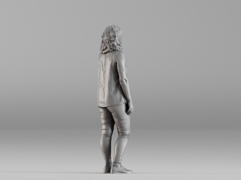 S00105 Standing Woman in Casual Outfit 3D Druckmodell