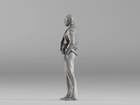 S00104 Businessman Figure with Outstretched Hand 3D Print Model