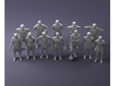 000320 Soccer Team Collection 3D Model