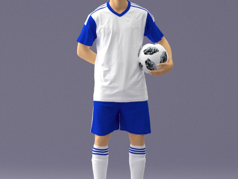 000320 Soccer Team Collection 3D Model