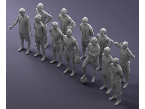 000320 Colecci&oacute;n Equipo de F&uacute;tbol 3dp Modelo de impresión 3D