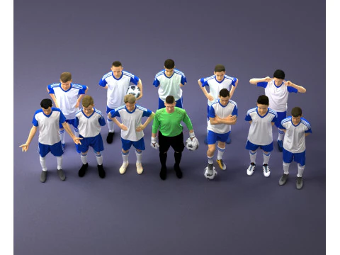 000320 Colecci&oacute;n Equipo de F&uacute;tbol 3dp Modelo de impresión 3D