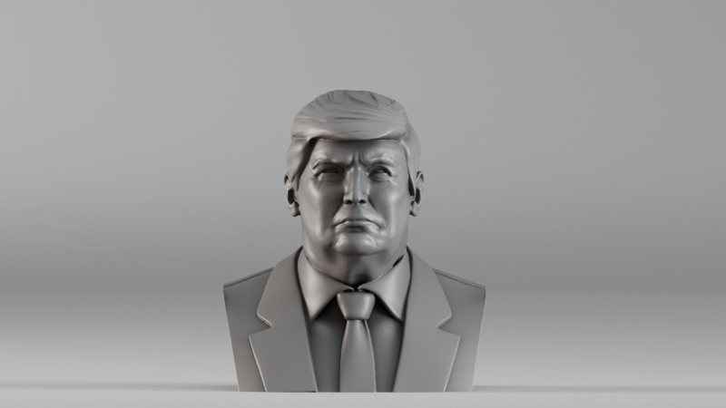 S00056 Реалістичний чоловічий бюст у костюмі 3D Принт Модель .c4d .max .obj .3ds .fbx .stl .blend 