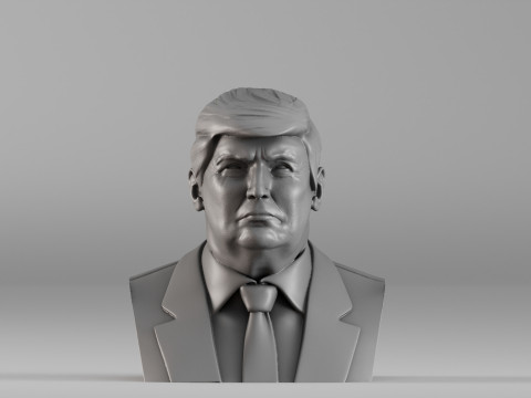 S00056 Realistic Male Bust in Suit 3D Принт Модель