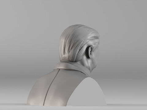 S00056 Реалістичний чоловічий бюст у костюмі 3D Принт Модель