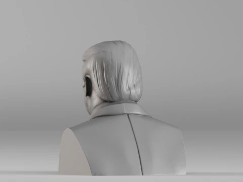 S00056 Realistic Male Bust in Suit 3D Print Model