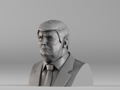 S00056 Реалістичний чоловічий бюст у костюмі 3D Принт Модель