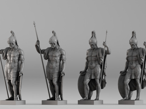 001659 Ancient Warrior Statue Collection Modelo de Impressão 3D