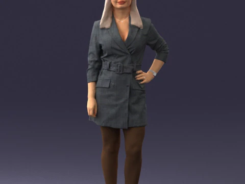 000334 Elegant Business Woman 0122 3D Model