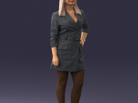000334 Mujer de negocios elegante 0122 Modelo 3D