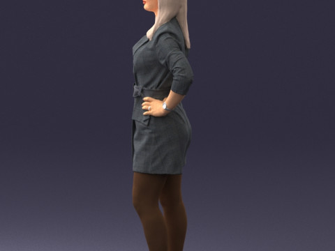 000334 Mujer de negocios elegante 0122 Modelo 3D