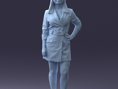 000334 Mujer de negocios elegante 0122 Modelo 3D