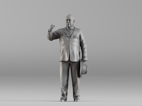 S00026 Nikita Khrushchev 3dp Modelo de impresión 3D