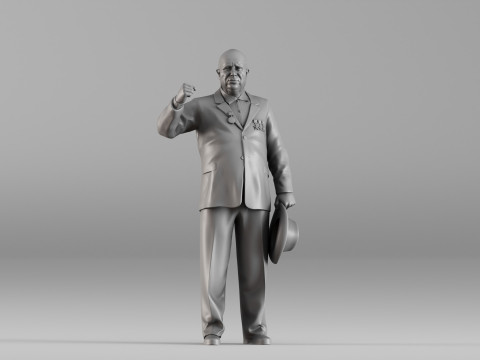S00026 Nikita Khrushchev 3dp Modèles 3D en vedette