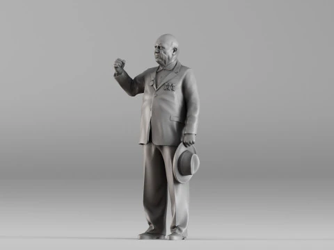 S00026 Nikita Khrushchev 3dp 3D Print Model