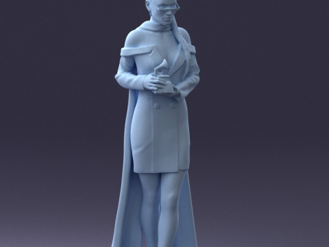 000338 Elegante vrouw met onderscheiding 0218 3dp 3D printmodel