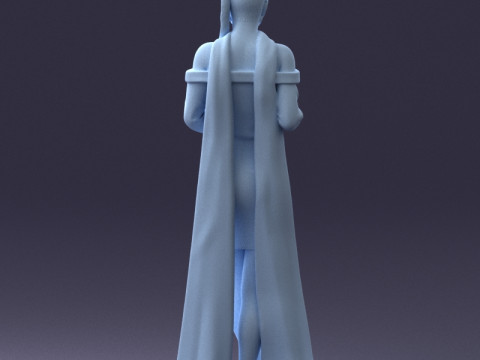 000338 Elegante vrouw met onderscheiding 0218 3dp 3D printmodel
