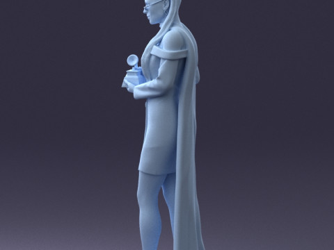 000338 Elegante vrouw met onderscheiding 0218 3dp 3D printmodel