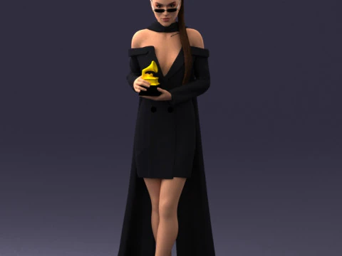 000338 Mujer Elegante Con Premio 0218 3dp Modelo de impresión 3D