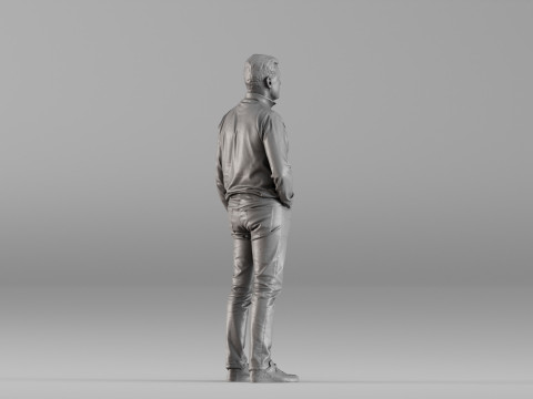 S00090 休闲服装站立人 3D 打印模型