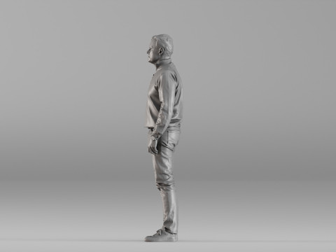 S00090 休闲服装站立人 3D 打印模型