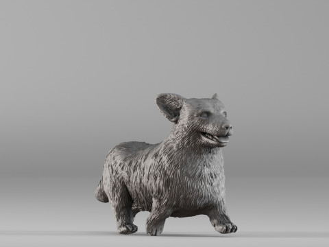 S00098 Corgi Dog 3D Принт Модель