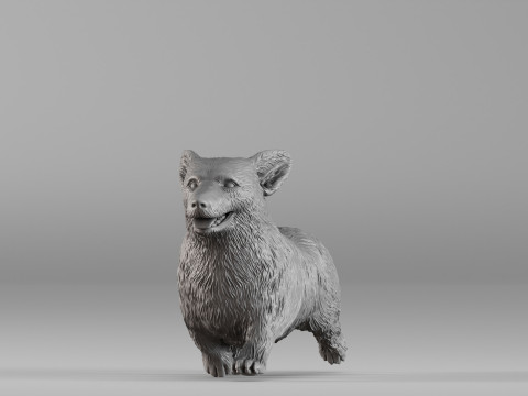S00098 Corgi Dog 3D Print Model