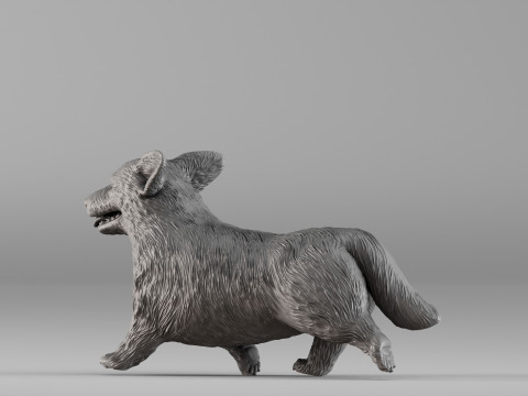 S00098 Corgi Dog 3D Print Model