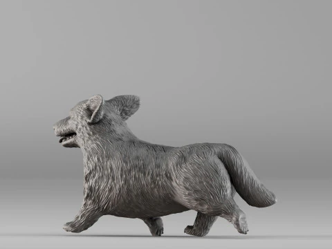 S00098 Corgi Dog 3D Print Model