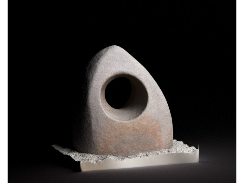 S00091 Dairesel Açıklıklı Soyut Taş Heykel 3D Model
