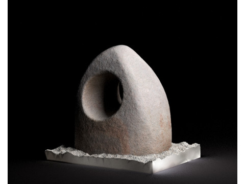S00091 Dairesel Açıklıklı Soyut Taş Heykel 3D Model