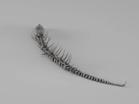 001661 Prehistoric Aquatic Creature Skeleton 3D Print Model