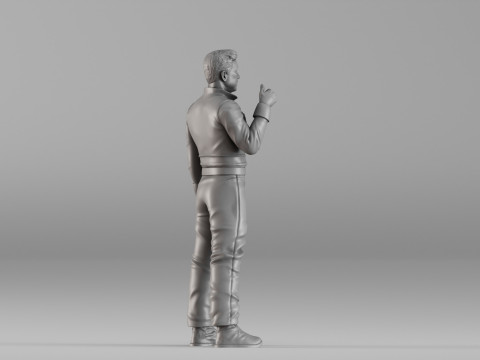 S00099 Male Astronaut Statue 3D Print Model