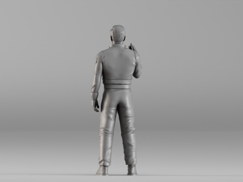 S00099 Male Astronaut Statue 3D Print Model