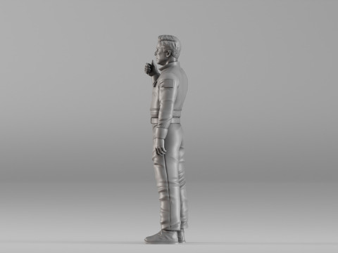 S00099 Male Astronaut Statue 3D Print Model