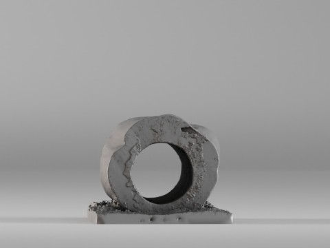 S00095 Сегмент полого ствола дерева 3dp 3D Принт Модель